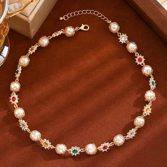 Thumbnail: Dainty Pearl Necklace for Women