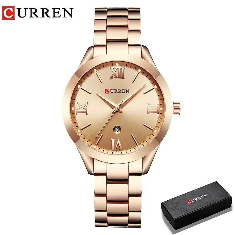 Thumbnail: CURREN rose gold watch with Roman numerals and box