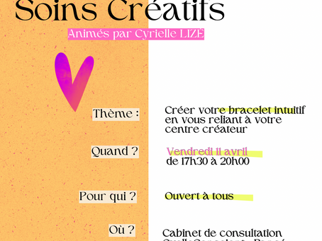 DATES ATELIER SOIN CRÉATIF
