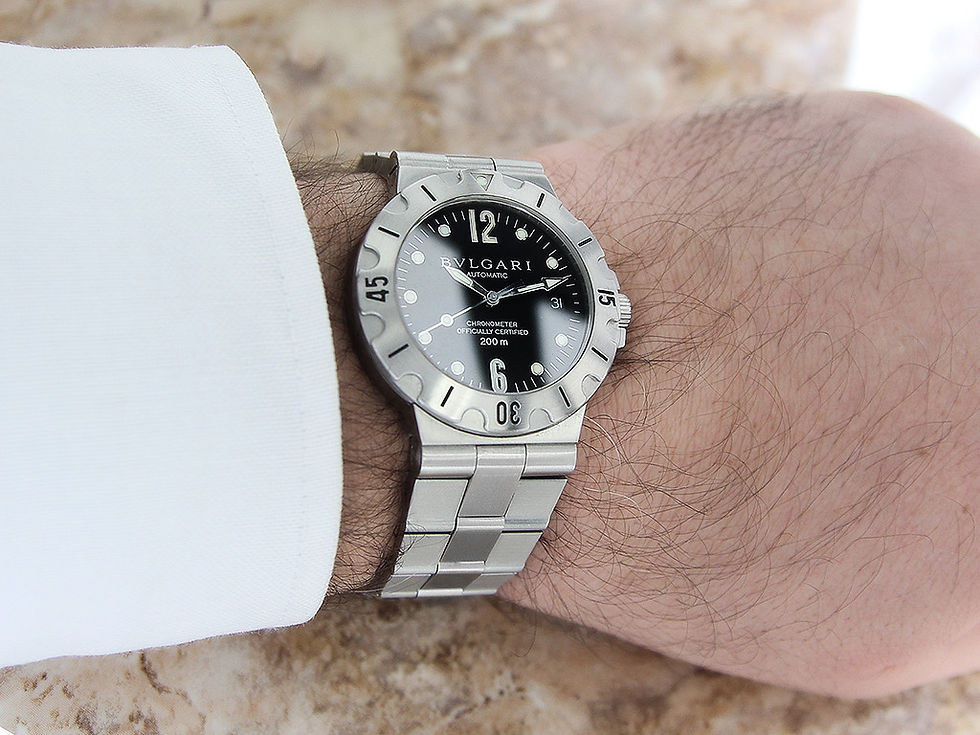 Thumbnail: Bulgari SD38S Men's Chronometer 38mm New Condition c2010 showroom condition 
