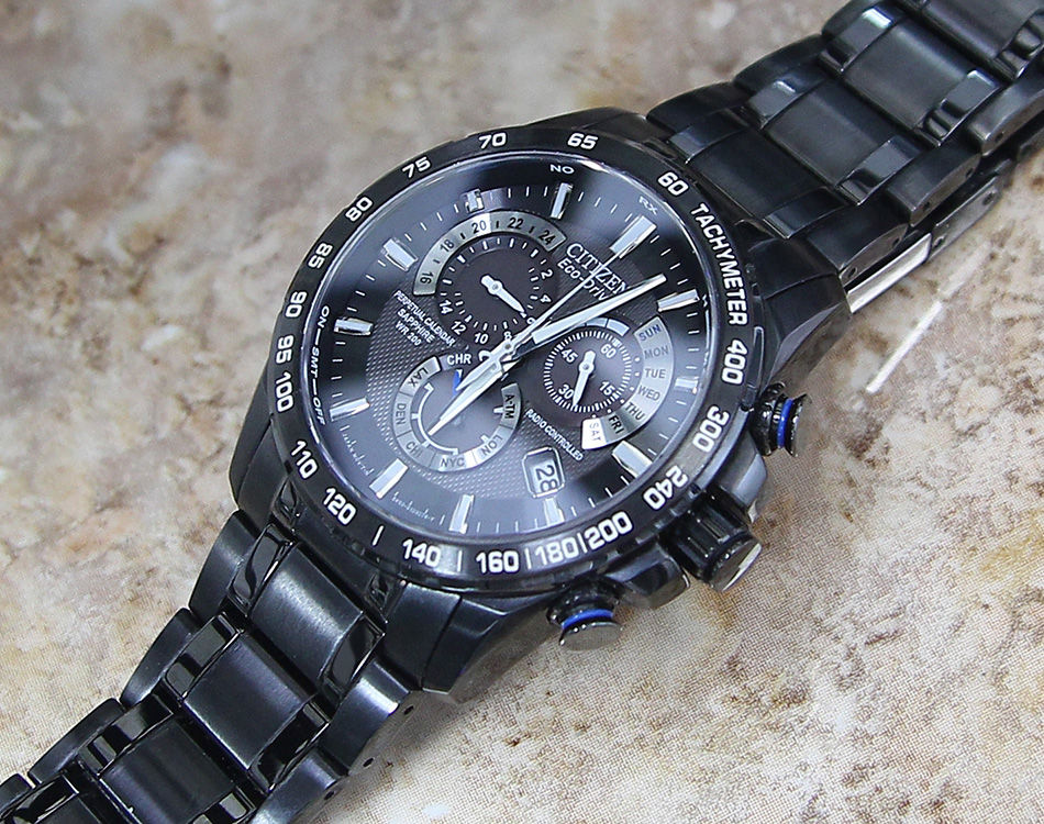 Thumbnail: Citizen Eco Drive 42m Made in Japan Moonphase Watch