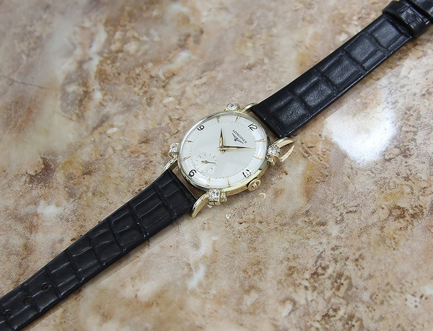 Thumbnail: Longines Diamonds 14k Gold Men's Watch
