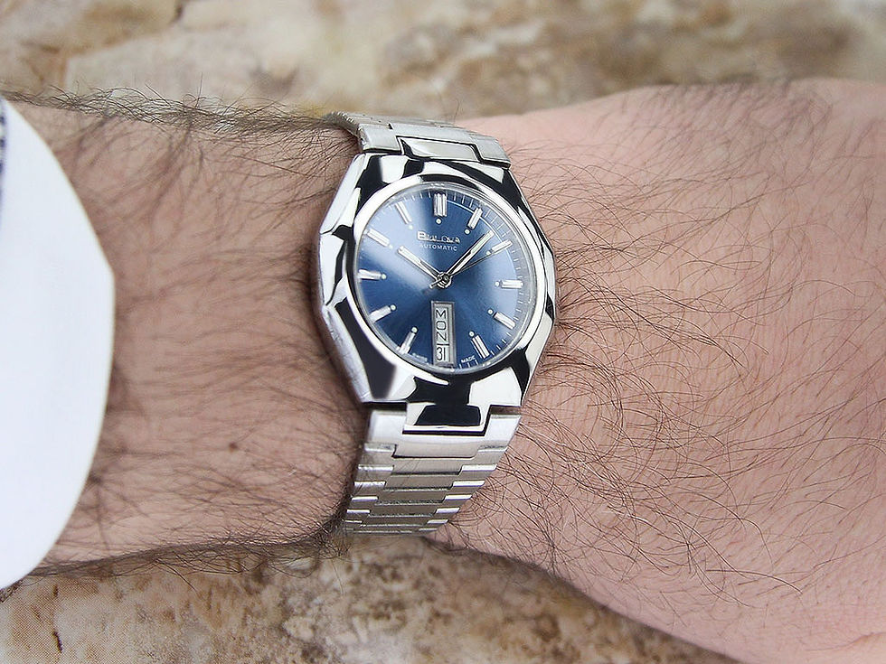 Thumbnail: Vintage Bulova N6 Swiss Made 1970 Men's 36mm Vintage showroom condition. 