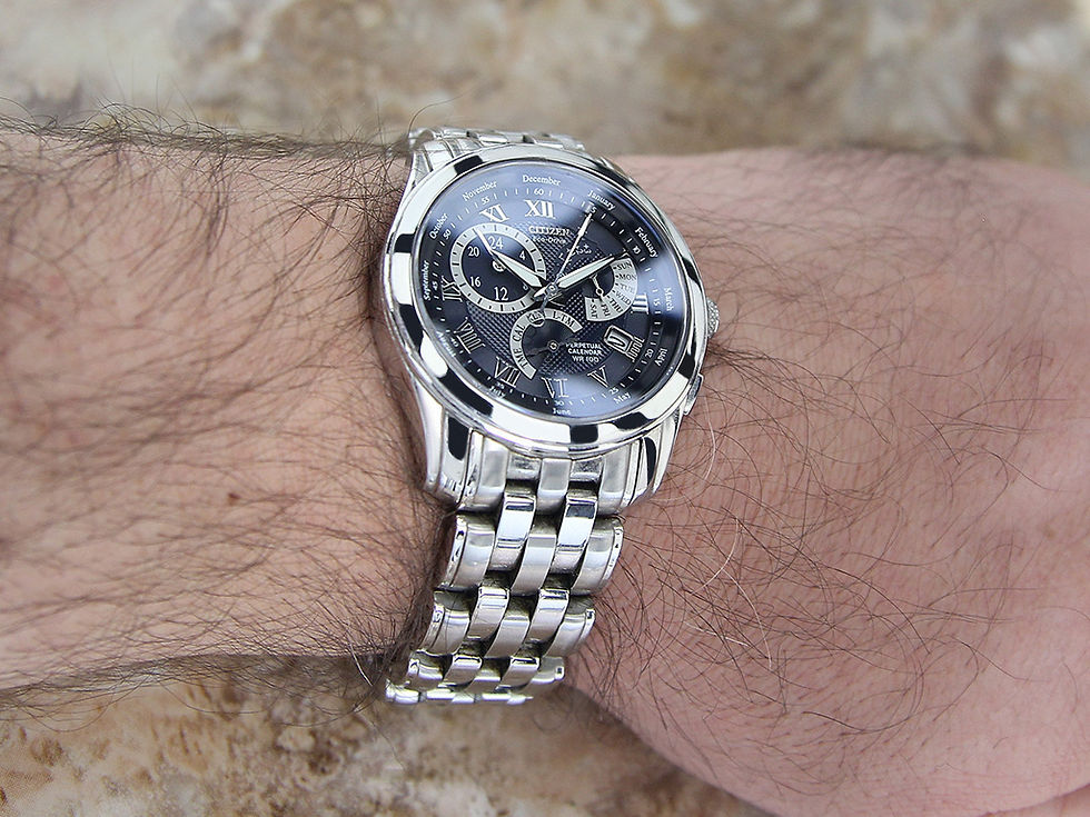 Thumbnail: Citizen Eco Drive Perpetual Calendar Men's New Condition Unworn Watch