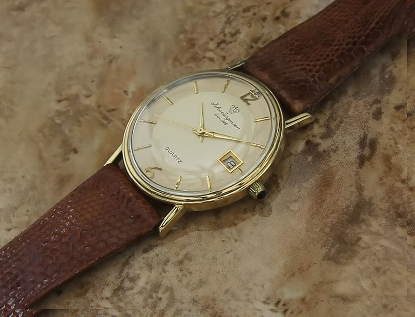 Thumbnail: Jules Jurgensen 14k Solid Gold Men's Watch