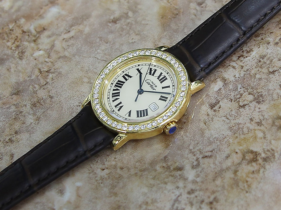 Thumbnail: Cartier Must De Cartier Unisex Diamonds New Condition Investor Quality Watch