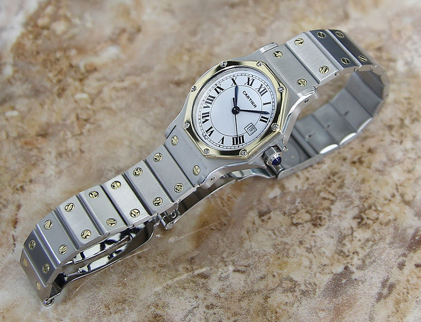 Thumbnail: Cartier Santos 18k Gold Unisex Watch