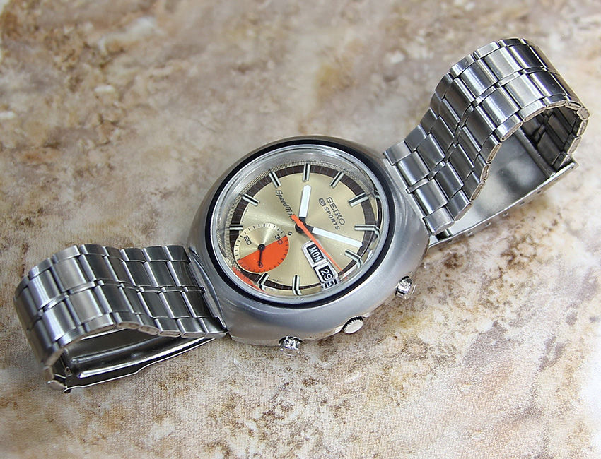 Thumbnail: Seiko 5 Sports Speed Timer Chronograph Auto Stainless St Men Japanese Watch