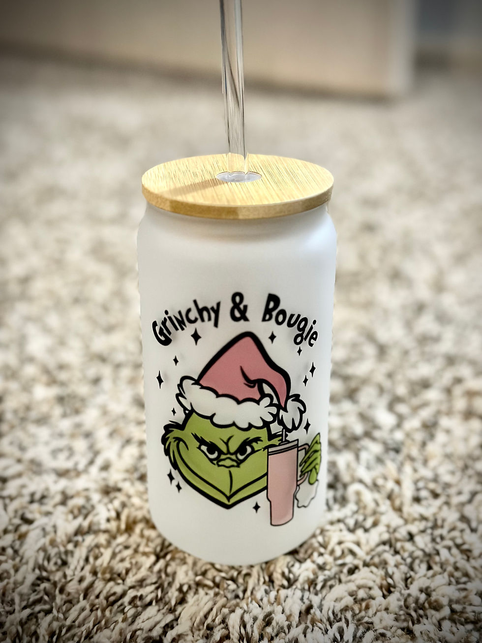 Thumbnail: 18oz Frosted Glass Grinch