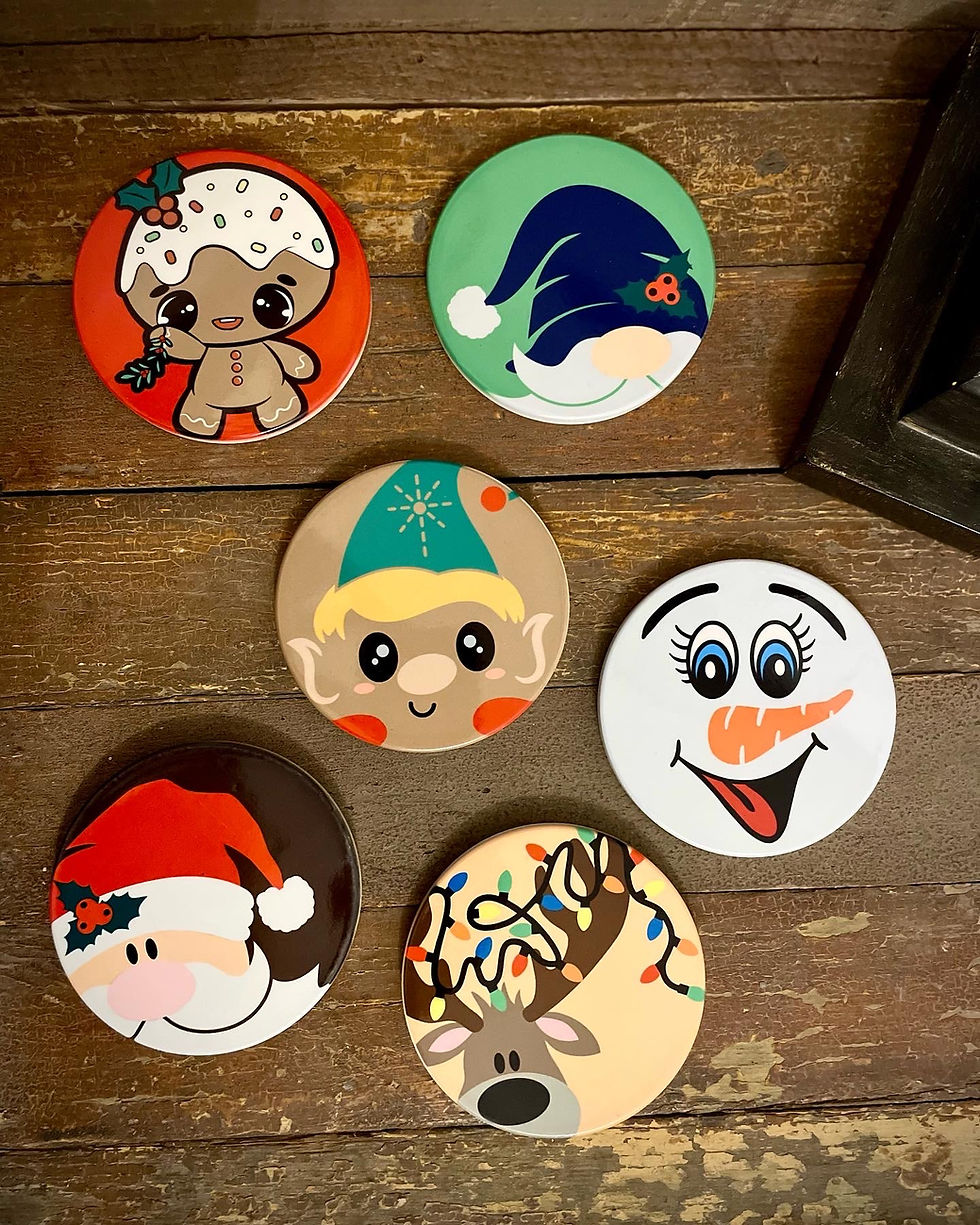 Thumbnail: customizable ceramic coasters