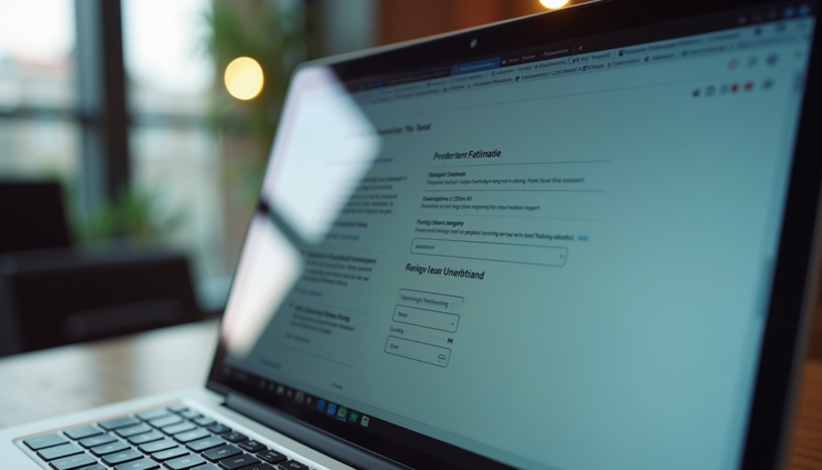 Close-up view of a laptop screen showing an unmoderated usability test interface