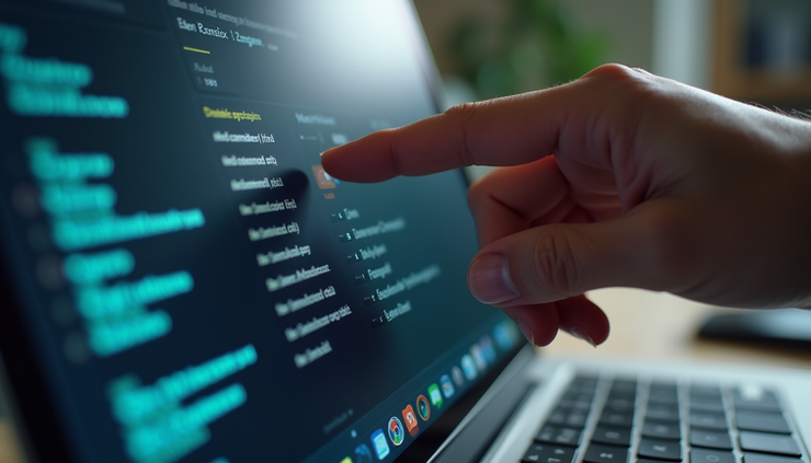 Close-up view of a participant selecting categories in a tree test interface