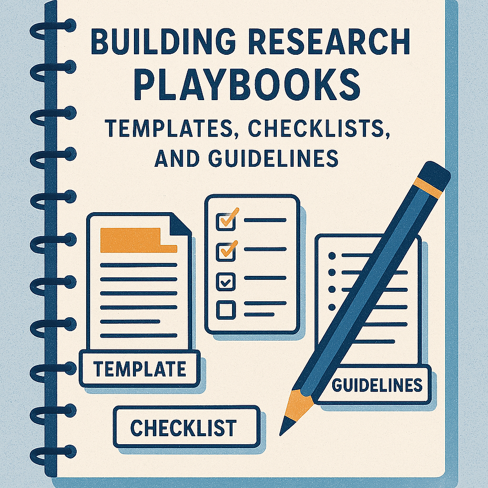 Building Research Playbooks: Templates, Checklists, and Guidelines