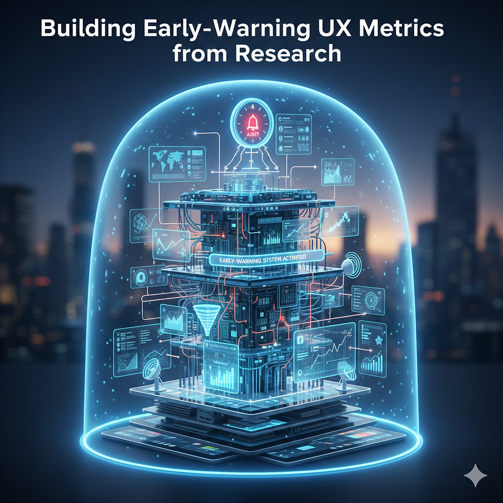 Eye-level view of a UX researcher analyzing user interaction data on a laptop