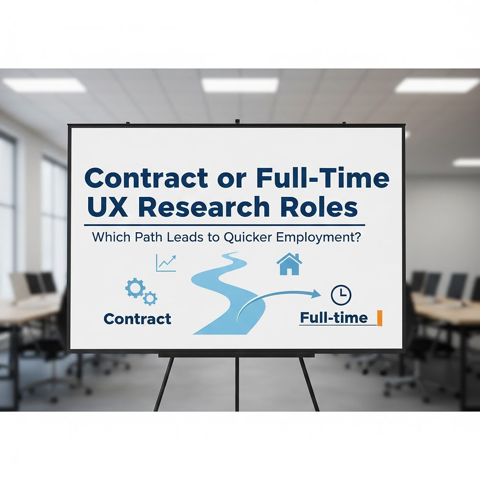 Eye-level view of a laptop screen showing a UX research project dashboard