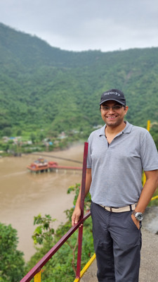 Teja with Dhari Devi temple
