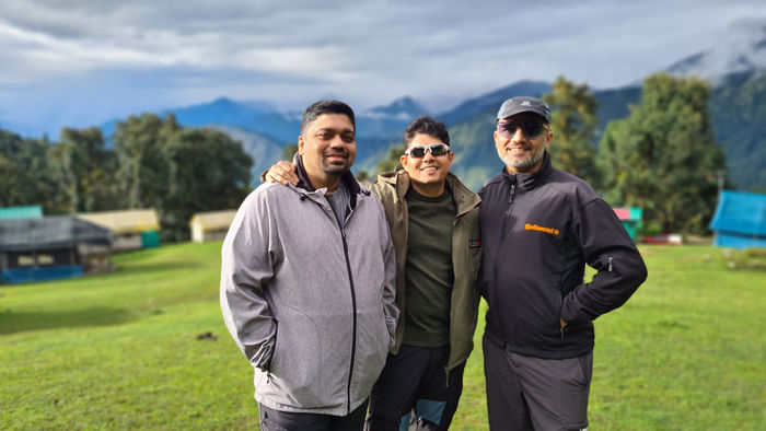 Girish, Andy & Teja at Chopta