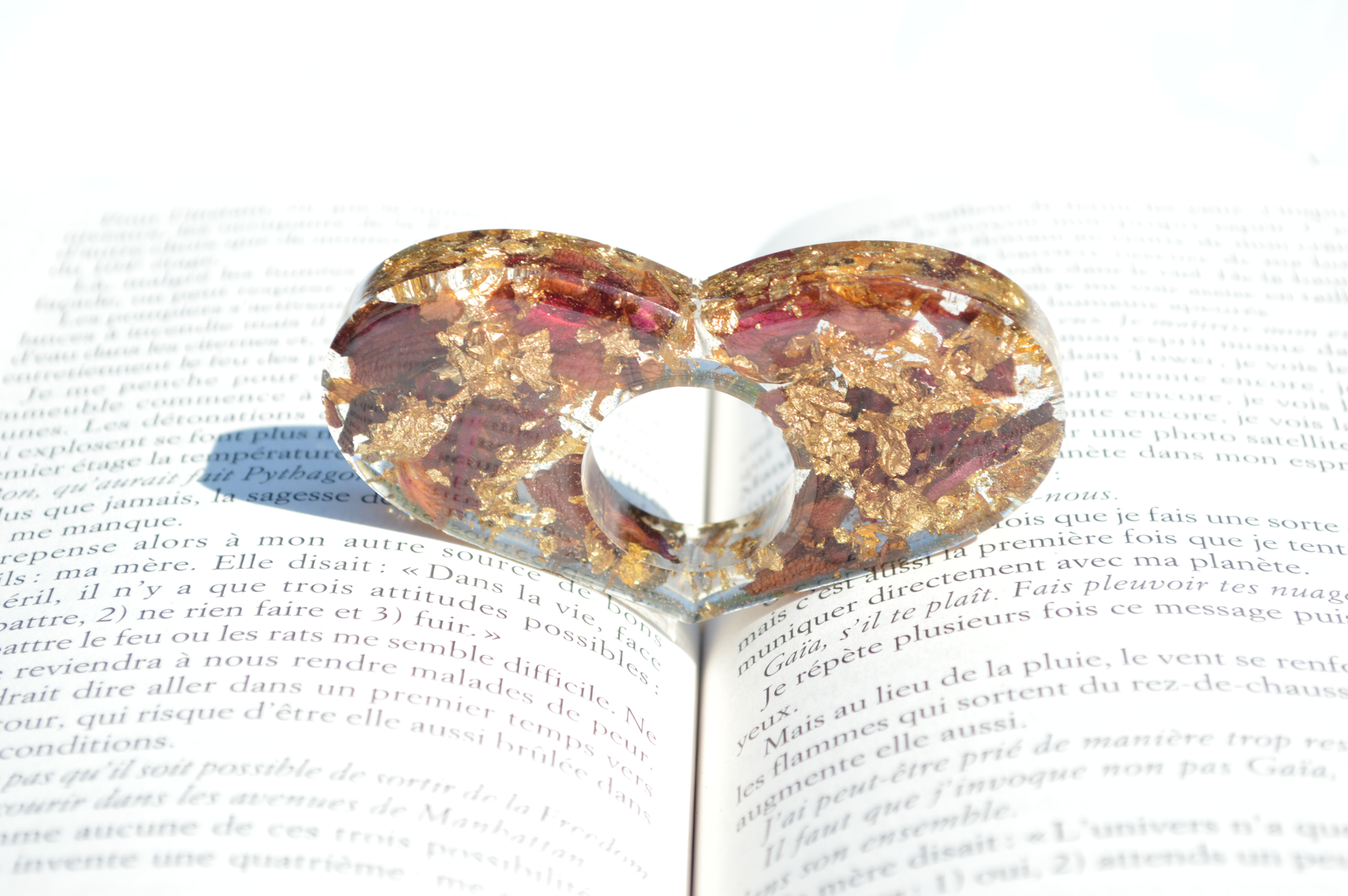 Bague de lecture coeur