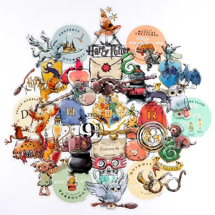 Thumbnail: Harry Potter Clear Watercolor Decals (50-Pack)