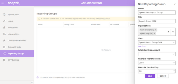 Reporting Group Names Getting Started | Setting-up a Reporting Group