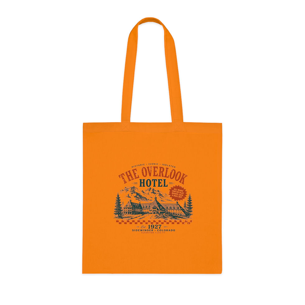 Thumbnail: The Overlook Hotel Cotton Canvas Tote Bag | The Shining | Horror Tote Bag