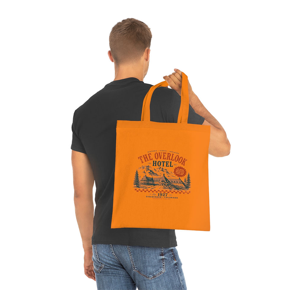 Thumbnail: The Overlook Hotel Cotton Canvas Tote Bag | The Shining | Horror Tote Bag