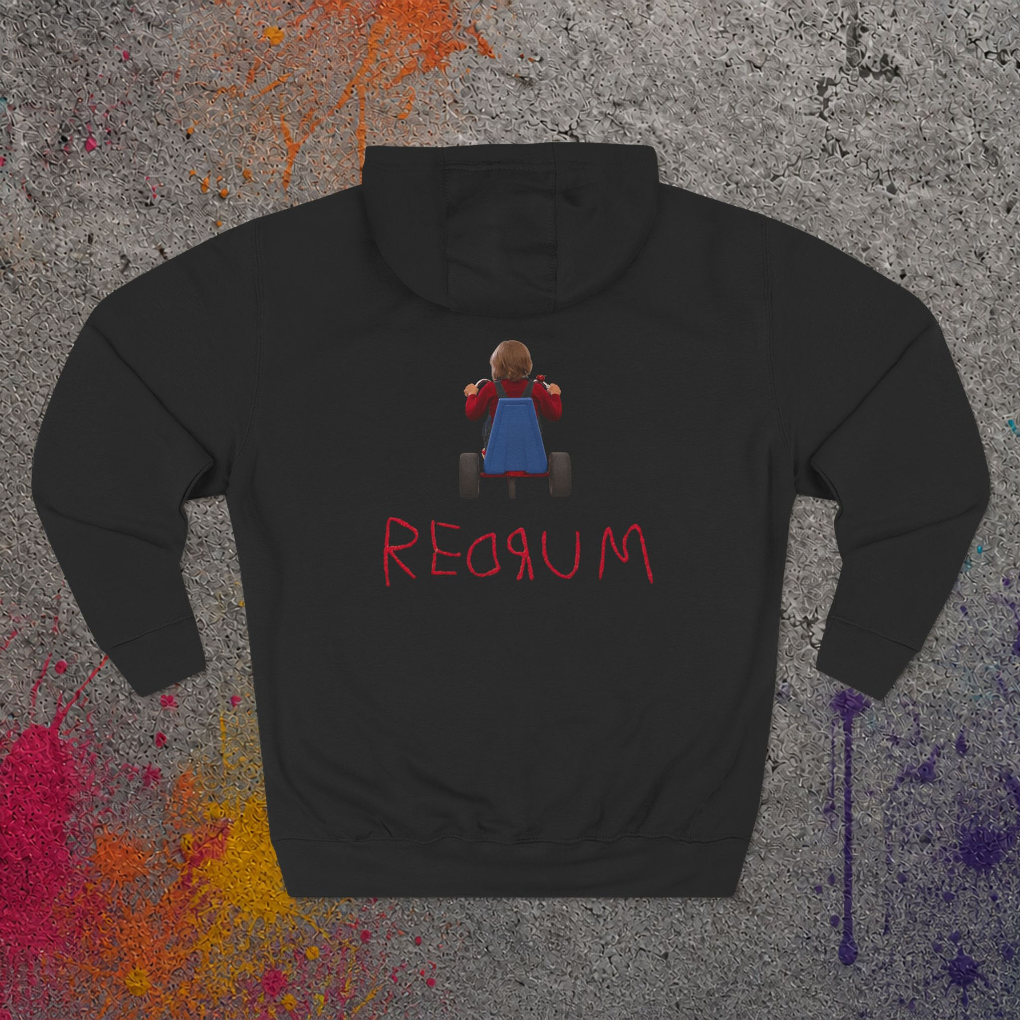 'REDRUM' Creepy Retro Graphic Hoodie