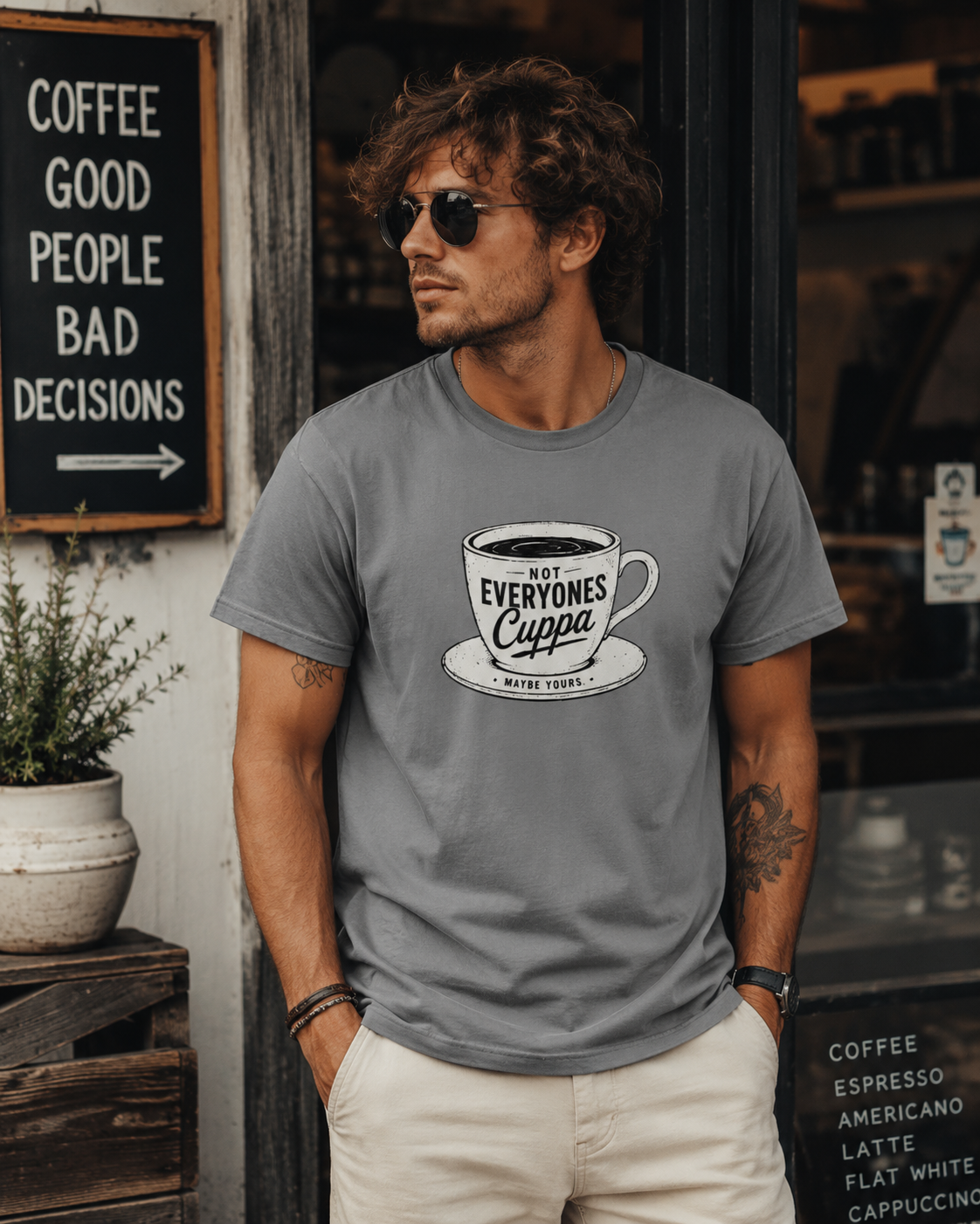 Coffee Mug Tee — "Not Everyone's Cuppa" Graphic T-Shirt