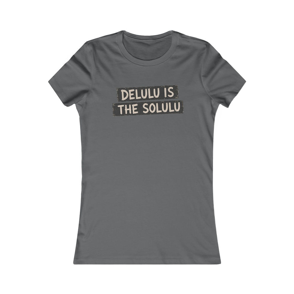 Thumbnail: Delulu Is The Solulu Fitted Graphic T-Shirt