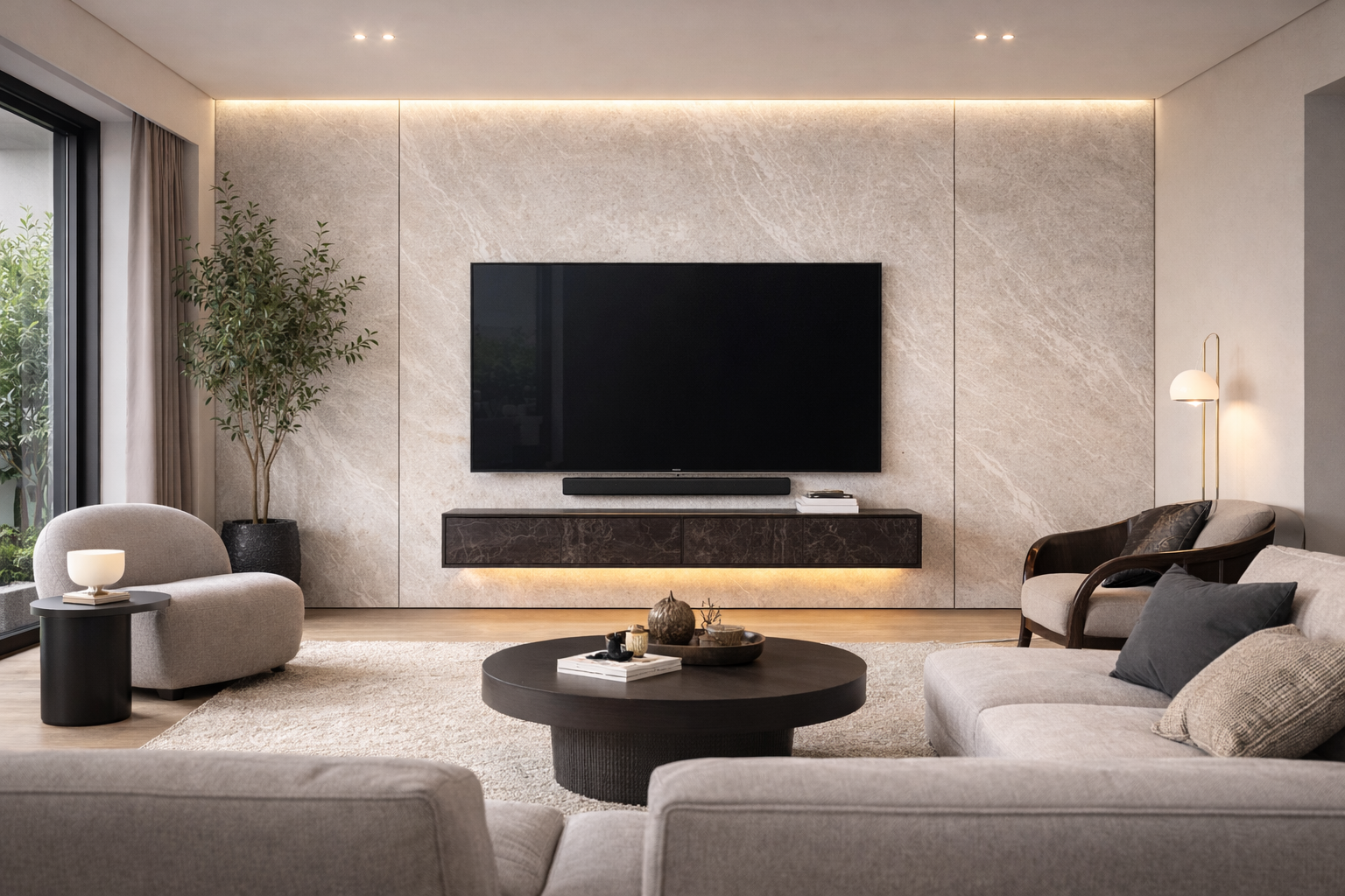 לוח PVC דמוי אבן חול בהירה LSST-1053