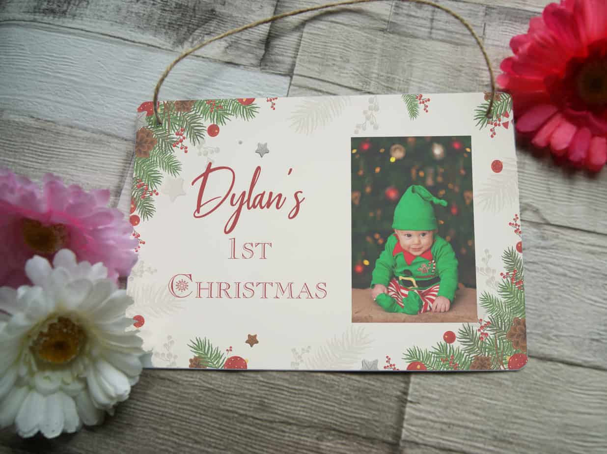 1st Christmas Hanging Sign