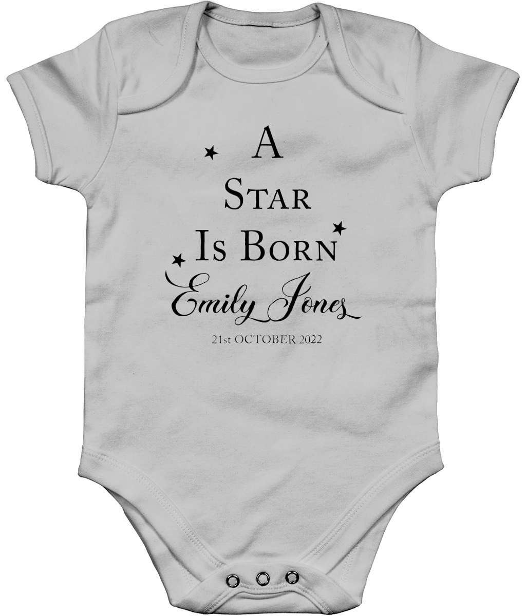 A Star Is Born Short Sleeve Baby Bodysuit