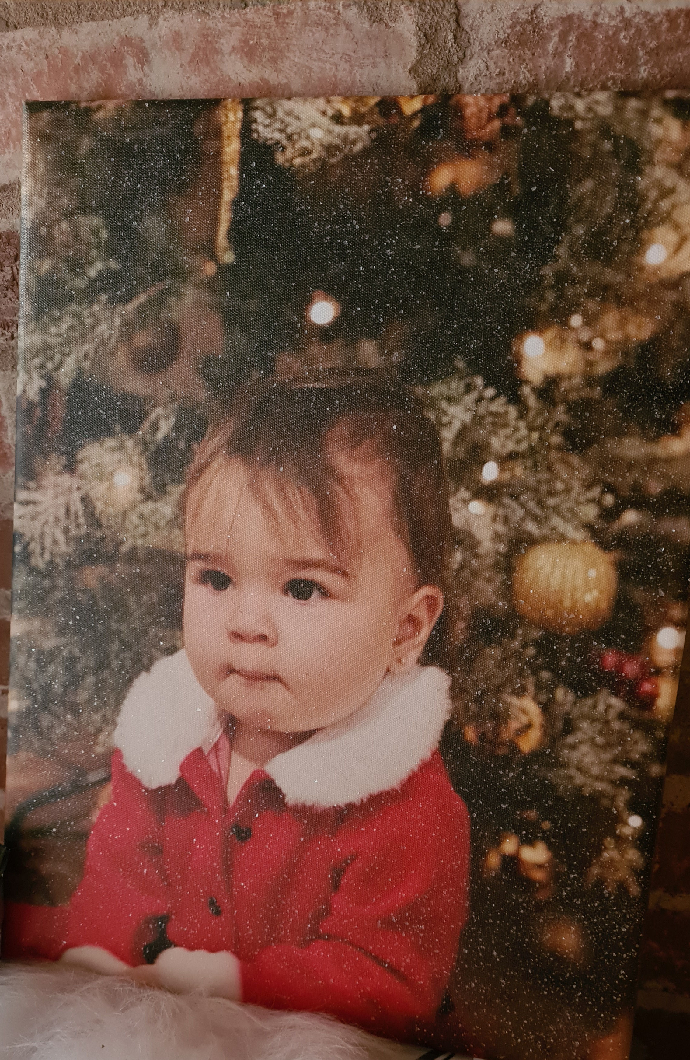 Personalised Diamond Dust Photo Canvas