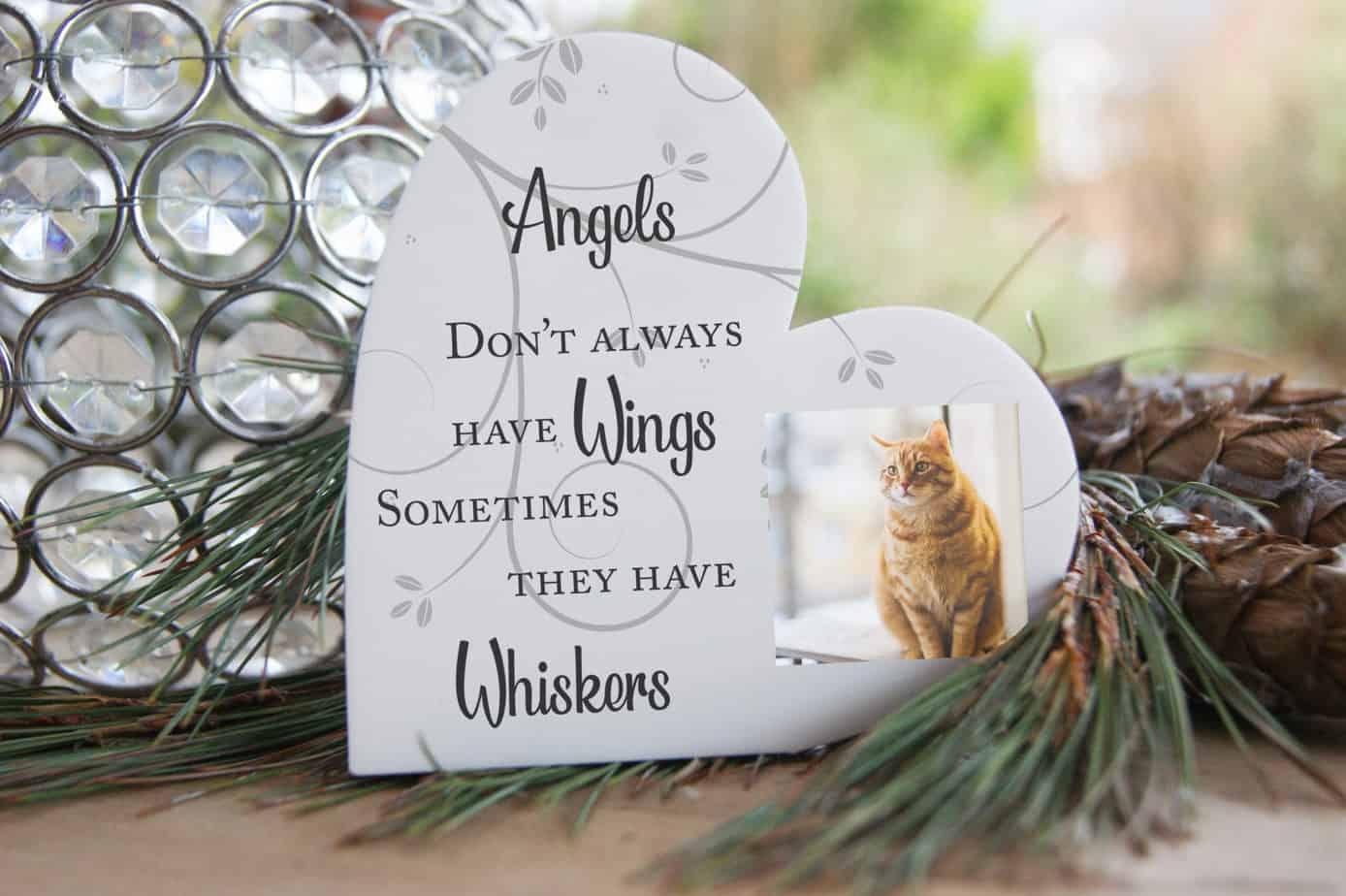 Personalised Angels Don't Always Have Wings Freestanding Acrylic Heart