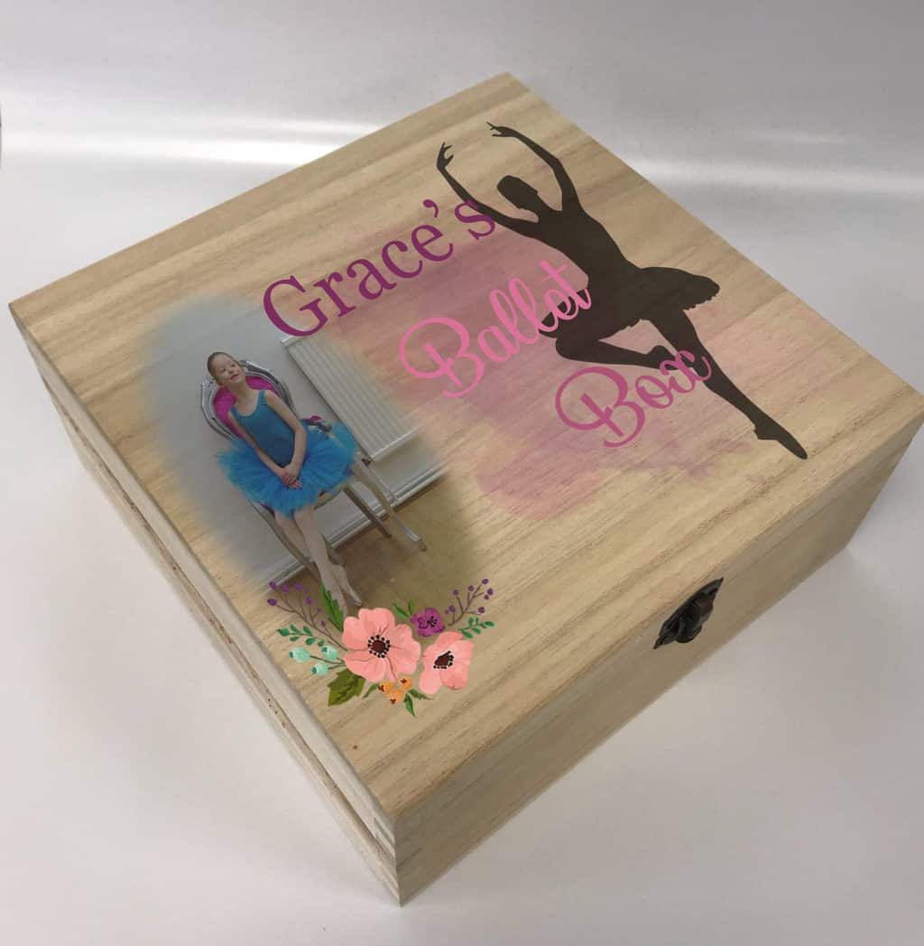 Personalised Ballet Deep Wooden Box