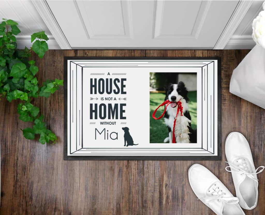 Personalised A House Is Not A Home Without A Dog Door Mat