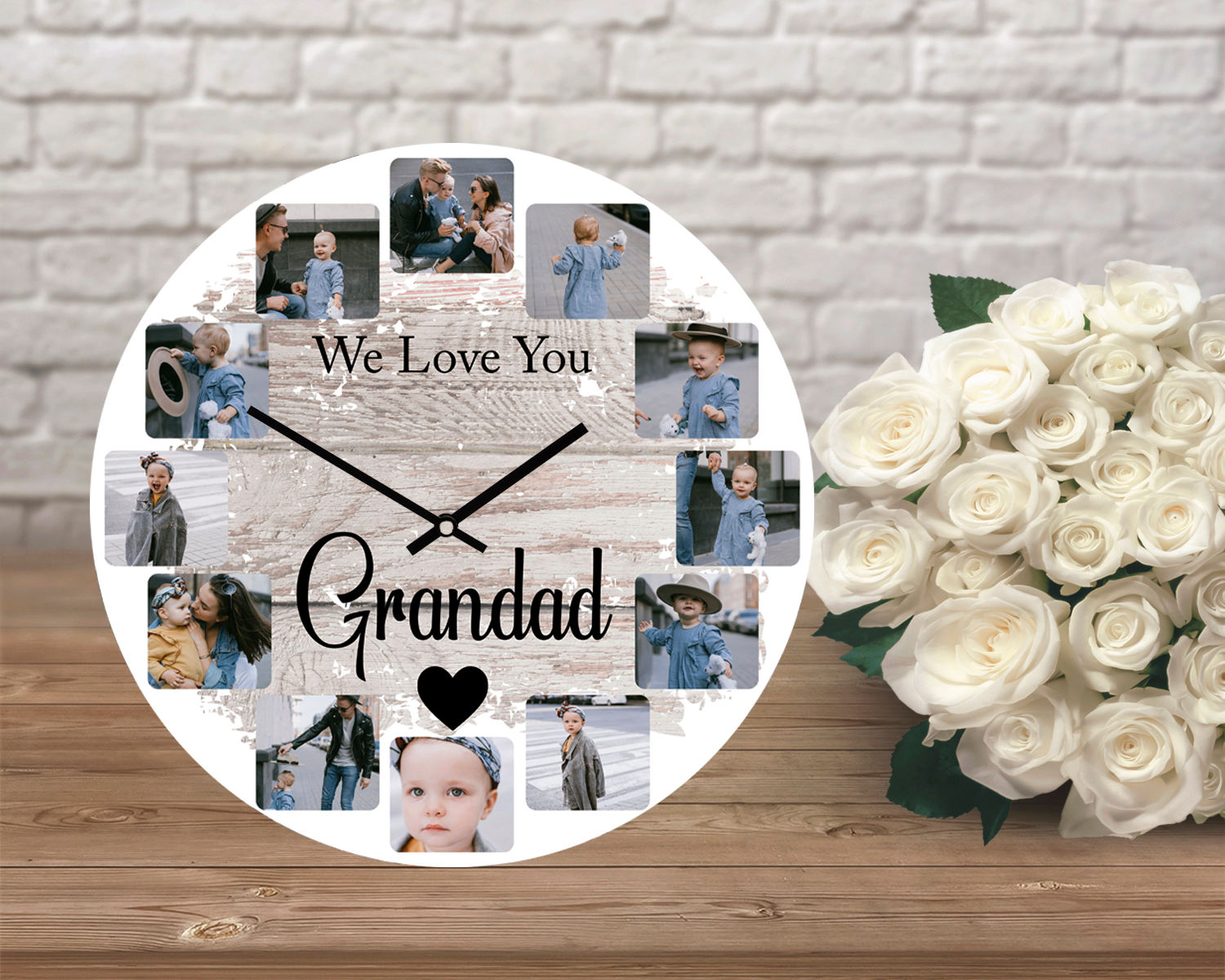 We Love You Personalised Clock