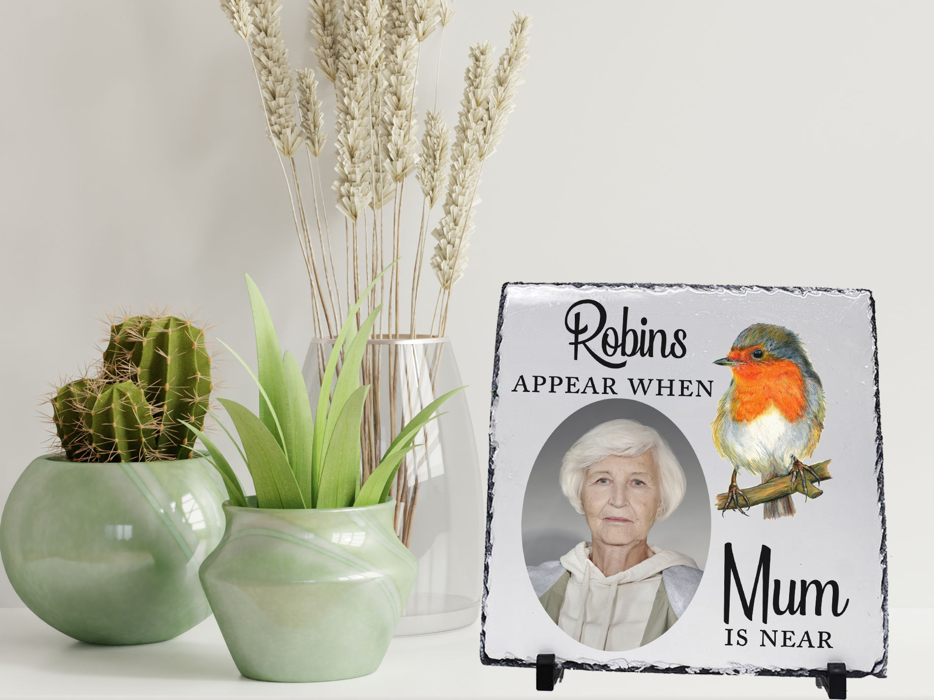 Personalised Robins Appear Slate