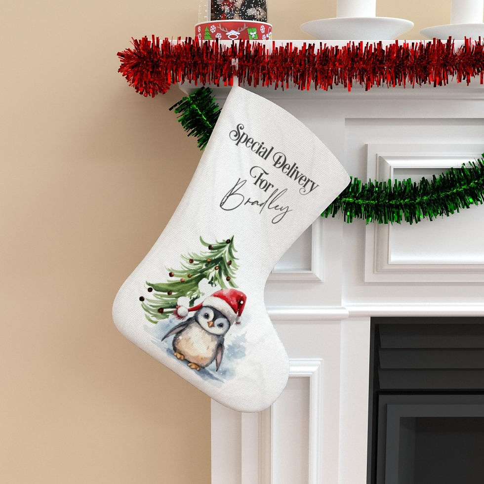Thumbnail: Personalised Penguin Sack and/or Stocking