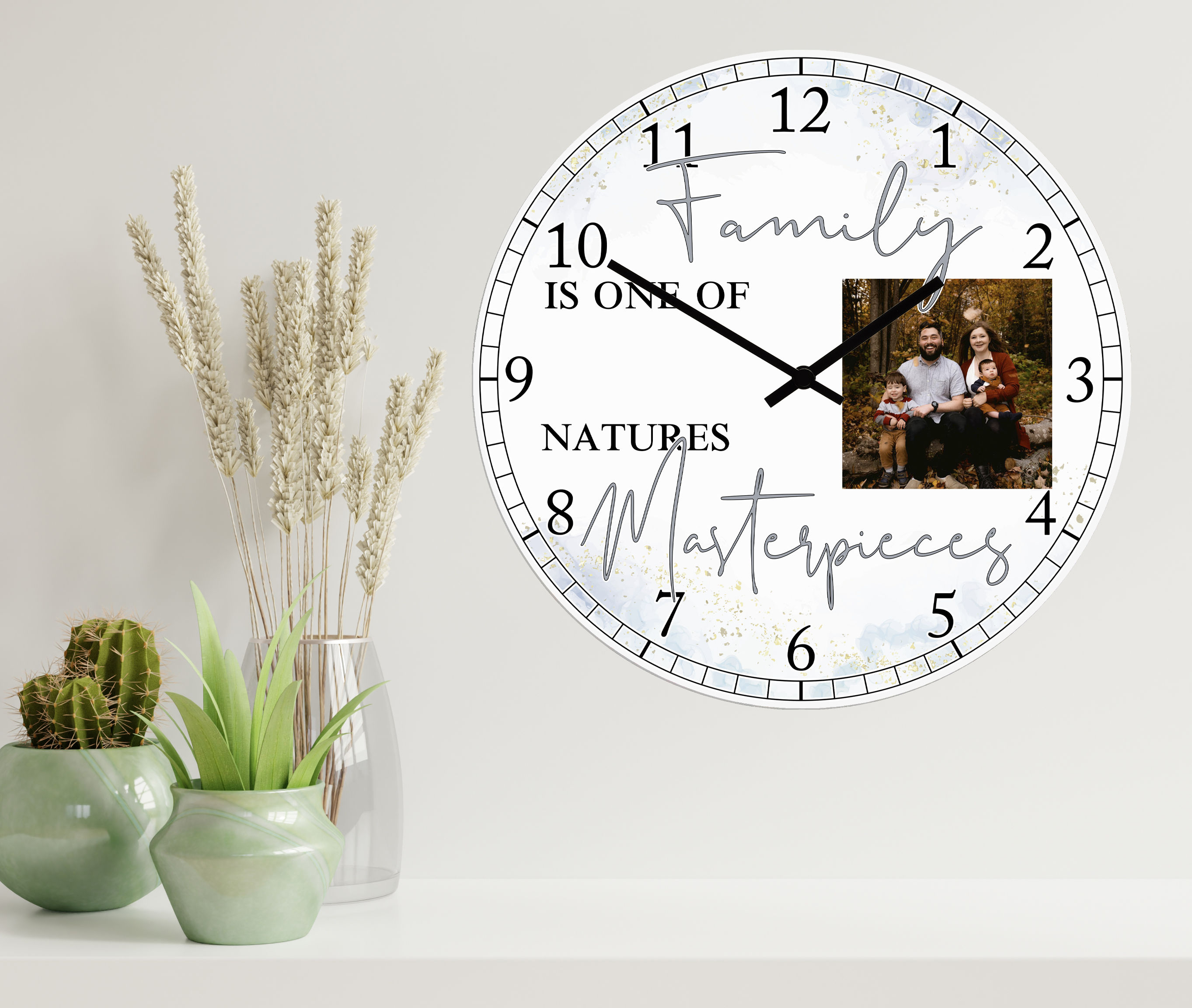 Family Is One Of Natures Masterpieces Personalised Clock