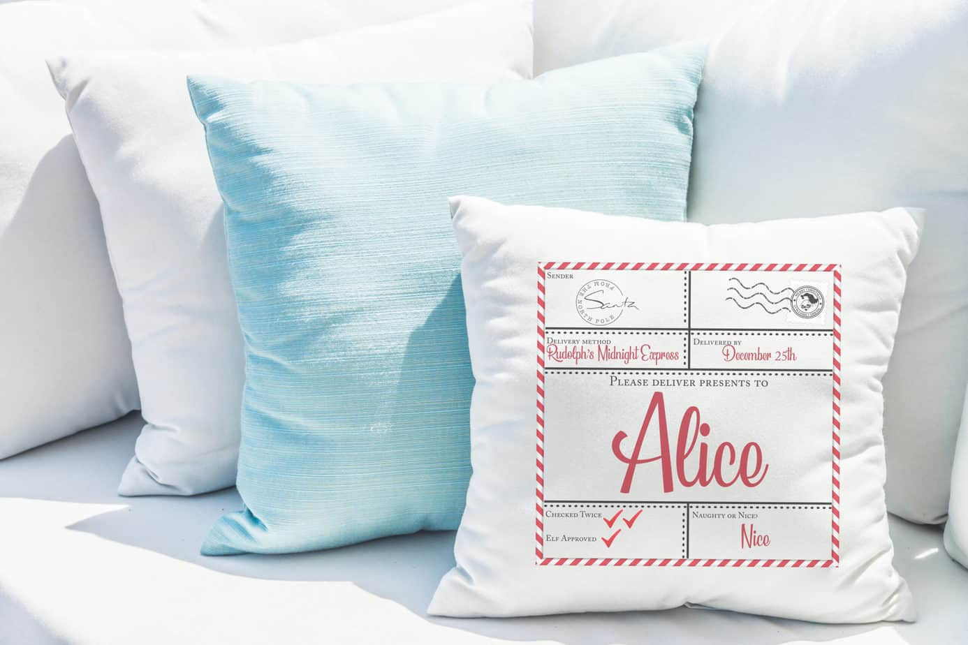 Personalised Nice List Cushion