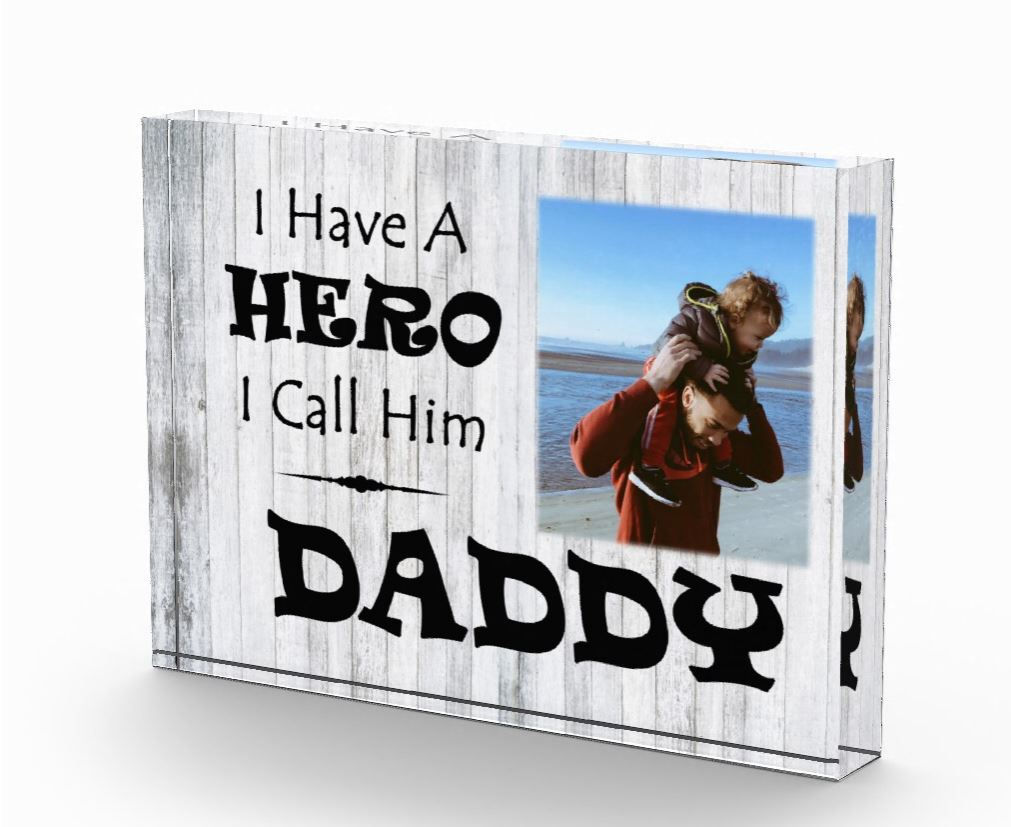 Personalised I Have A Hero Photo Block