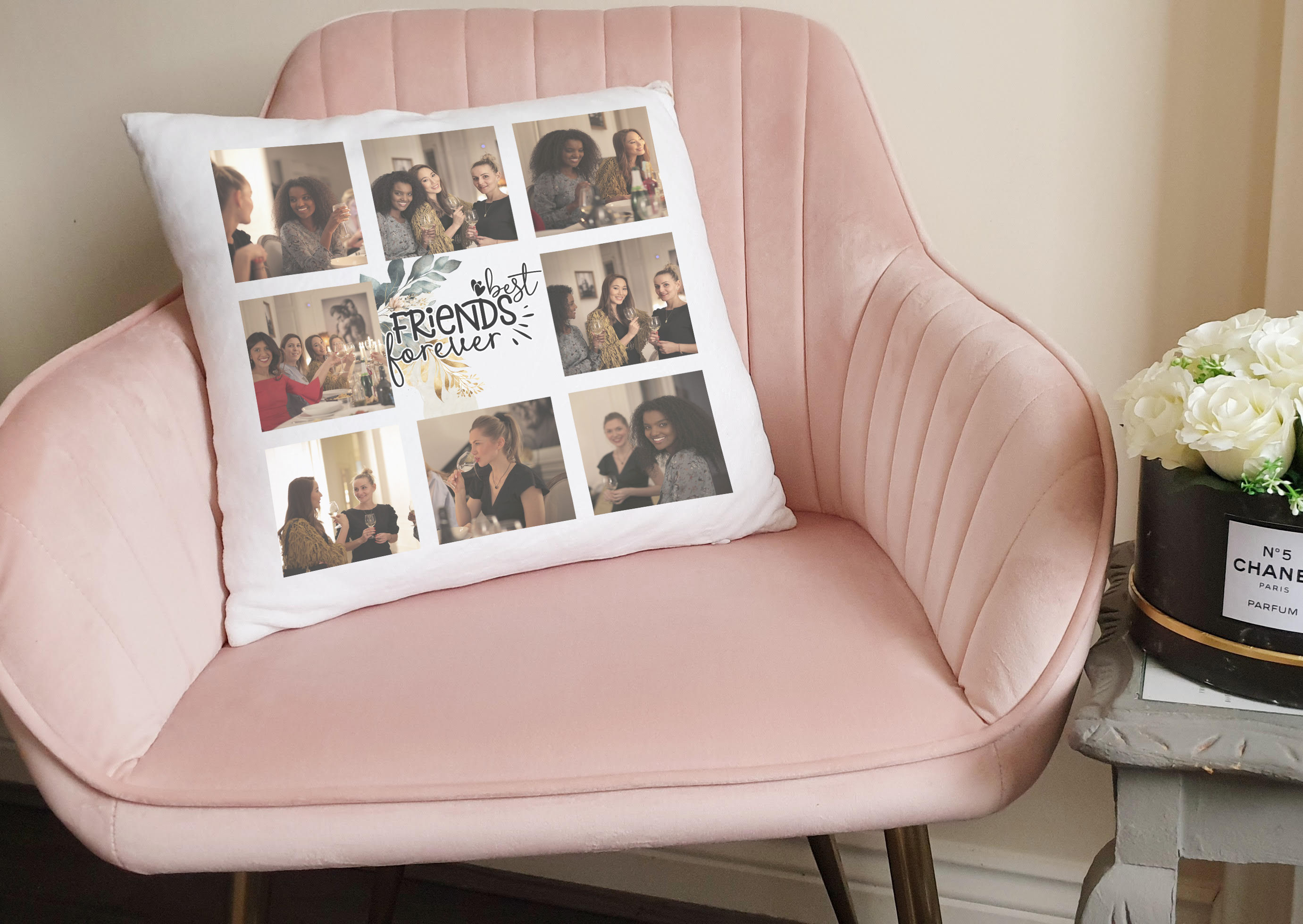 Personalised Best Friends Forever Photo Cushion