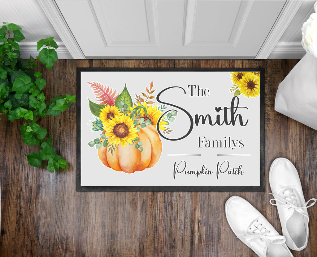 Personalised Pumpkin Patch Door Mat
