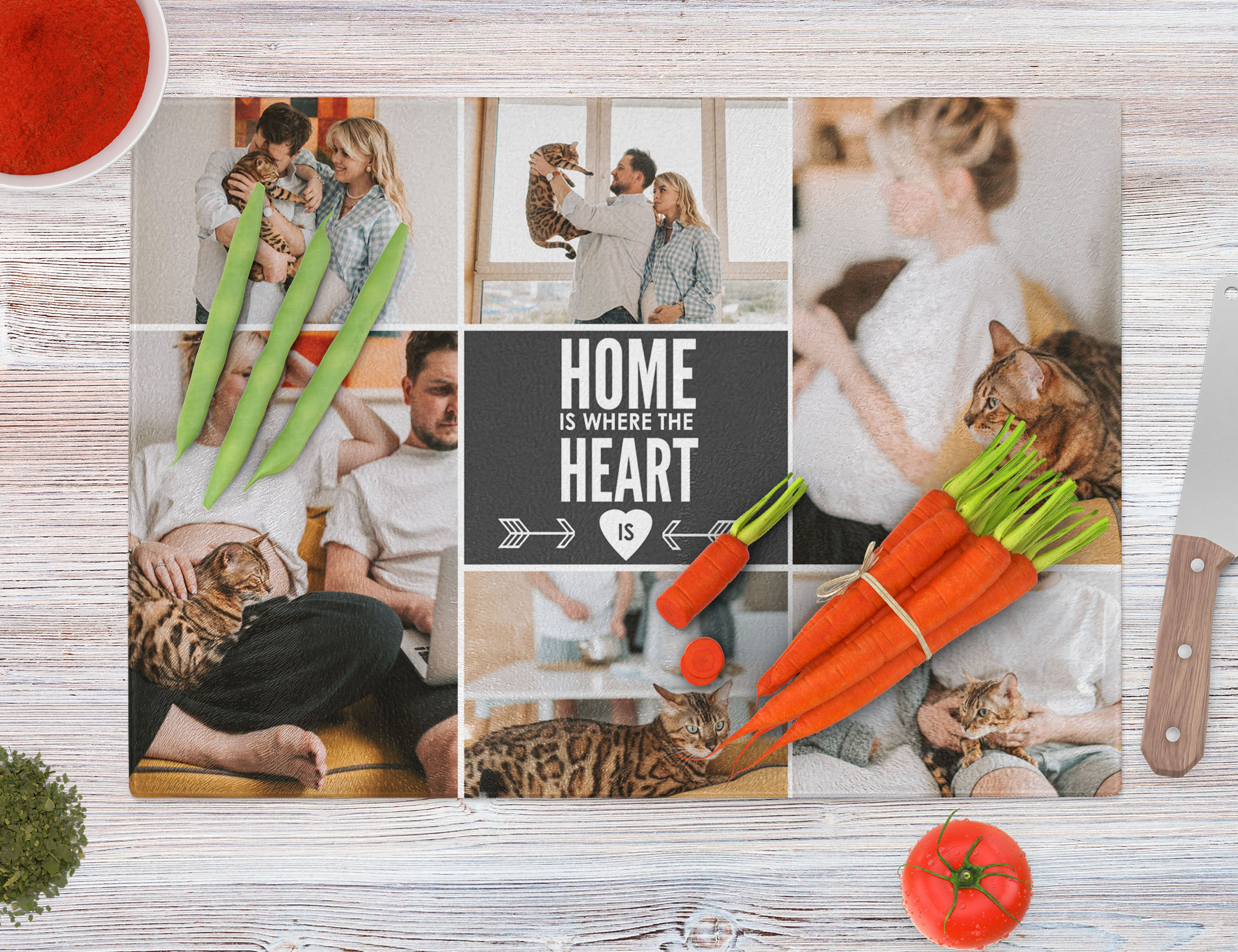 Home Is Where The Heart Is Chopping Board