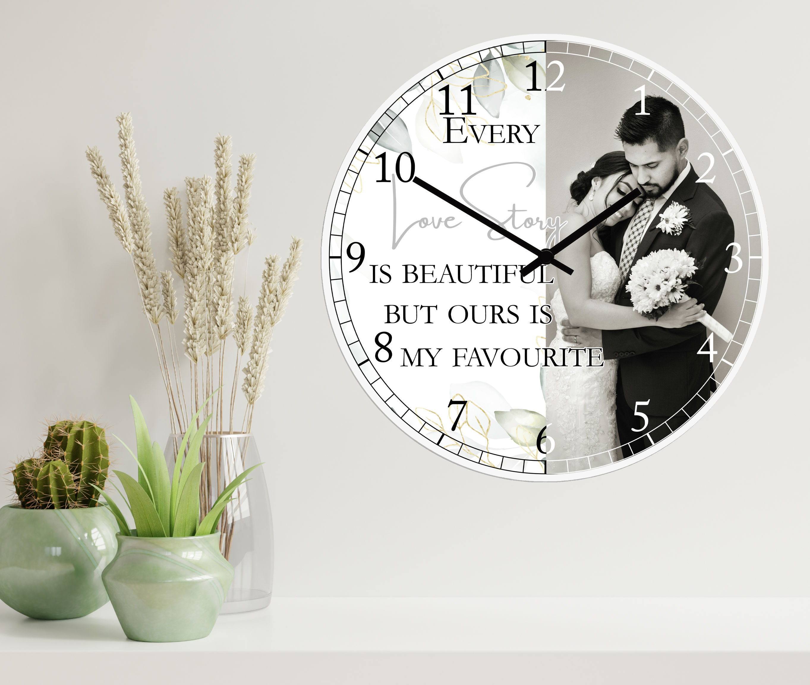 Every Love Story Personalised Clock