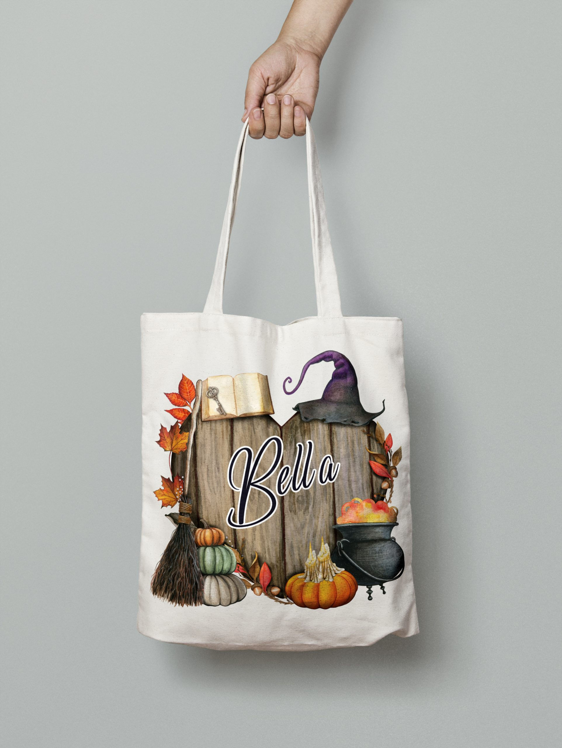Personalised Witch Halloween Tote Bag