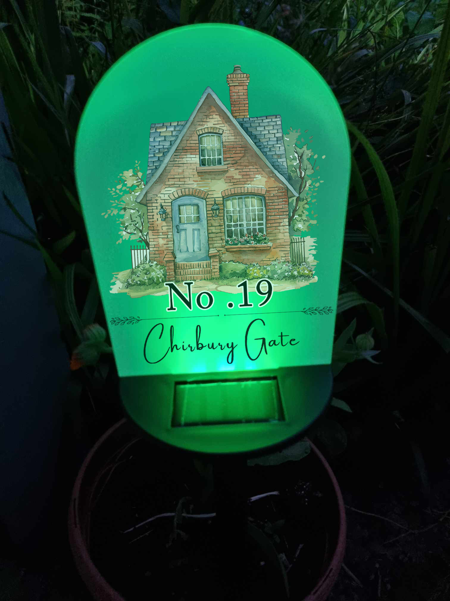 Personalised House Address Solar Light