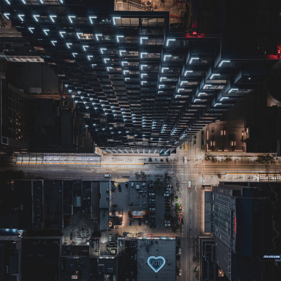 Calgary, Aerial Photography, Real Estate, Nightscape