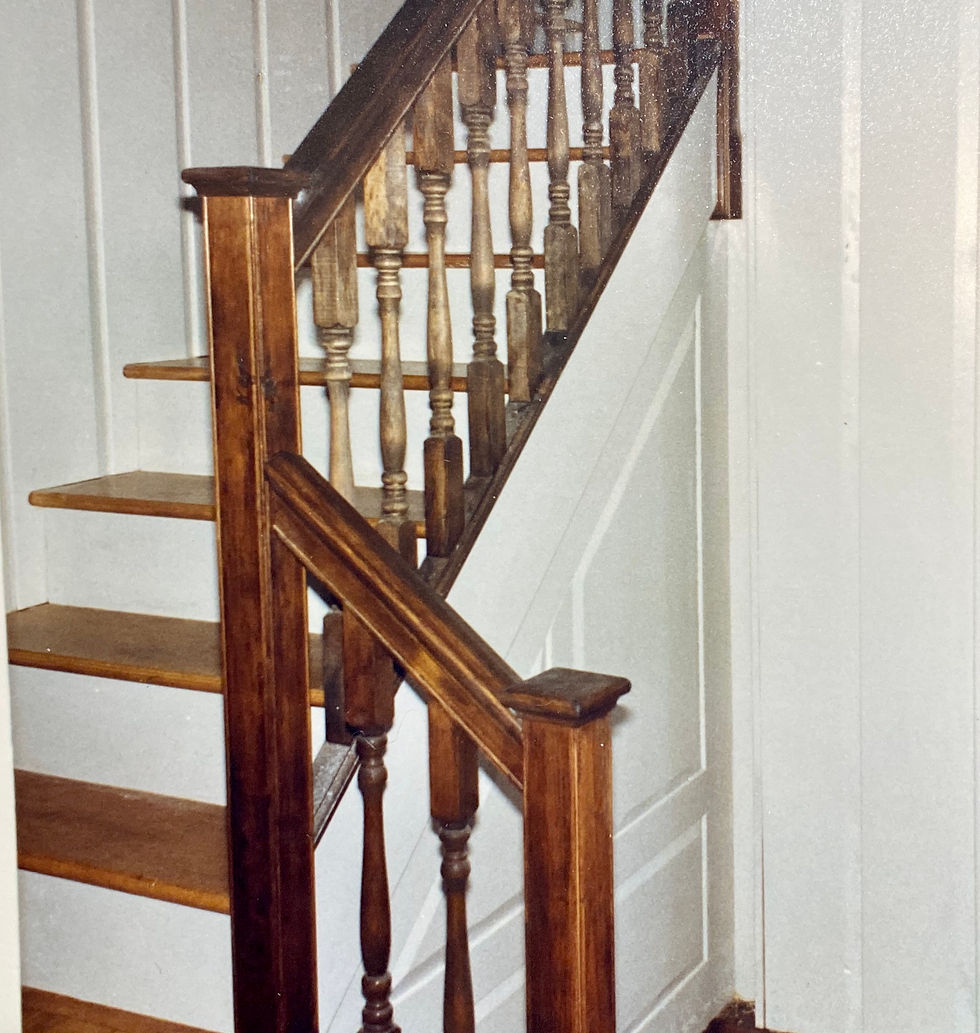 Butterfly Staircase with Custom waincot.